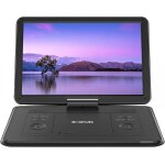 Mevronisshop - lecteur dvd portable 17, 5  avec grand �cran hd 15, 6 , batterie rechargeable 6 heures, ...