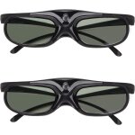 Mevronisshop - lunettes 3d, 2pcs 144hz 3d active shutter lunettes, dlp link lcd lentille 3d lunettes ...