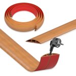 Mevronisshop - passage de cable au sol marron, 1mx6cm cache cable sol, petit canal de c�ble flexible, ...