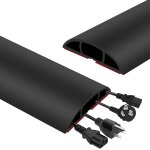 Mevronisshop - passe c�ble sol d�usage l�ger, 2m 22 * 22 * 5. 1cm passage plancher, goulotte protection ...