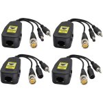 Mevronisshop - passive video / audio power balun rj45 to bnc network transceiver hd - cvi / tvi / ahd ...