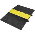 Mevronisshop - rampe protection c�ble � 5 canaux passage de c�ble au sol caoutchouc 114, 5x80x5 cm passe ...