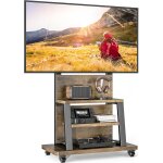 Mevronisshop - support de t�l�vision roulant avec roulettes pour �crans de 32 � 75 pouces, support tv ...