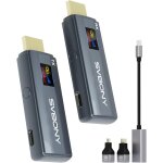 Mevronisshop - svbony transair1 hdmi sans fil, transmetteur hdmi 4k 1080p port�e de 80m, ecran couleur ...