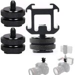 Mevronisshop - triple hot shoe mount, adaptateur griffe camera, 1pcstriple hot shoe mount, 2 pcs hot ...