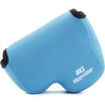 Mg811 blue neoprene camera case with carabiner for nikon coolpix l840