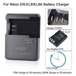 Mh - 23 23 successifs chargeur pour nikon en - el9 en - el9a l batterie d5100; d5000; d3000; d700; d300; ...