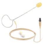 Micro - casque professionnel sans fil, à crochet unique, beige, 4 broches, xlr Micro - casque professionnel sans fil, à crochet unique, beige, 4 broches, xlr
