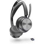 Micro - casque sans fil voyager focus 2 uc avec microphone(plantronics) - annulation active du bruit(anc) ...