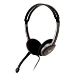 Micro casque stereo jack reducteur bruit 1 8m noir / gris