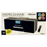 Micro chaine noire et grise + 2 hauts parleurs radio cd mp3 usb sd