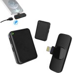 Micro cravate sans fil, gimpro mb1x(a) 2. 4ghz lightning microphone de poche 2tx&1rx avec sourdine a ...