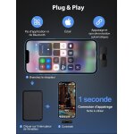 Micro cravate sans fil, gimpro mb1(a) 2. 4ghz microphone de poche plug&play avec sourdine a 1 pression ...