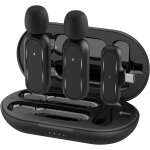 Micro cravate sans fil, gimpro mc1x(c) 2. 4ghztype c&usb 2tx&1rx microphone de lavalier avec 3 mode ...