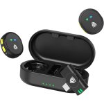 Micro cravate sans fil pour iphone android, mini lapel mic microphone a r�duction de bruit et fonction ...