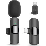 Micro cravate sans fil pour iphone / ios / android, mini microphone portable lavalier clip on sans fil ...