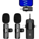 Micro cravate sans fil, pour iphone / ios / android / pc / laptop, plug&play rduction du bruit, micro ...