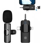 Micro cravate sans fil, pour iphone / ios / android / pc / laptop, micro sans fil portable plug&play ...