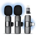 Micro cravate sans fil pour iphone, microphone bluetooth clip - on lavalier sans fil pour enregistrement ...