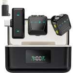 Micro cravate sans fil pour iphone / telephone android, microphone a revers usb c sur rduction du bruit ...