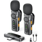 Micro cravate sans fil pour iphone, tlphone android, mini micro a revers avec clip magntique, microphone ...