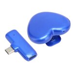 Micro - cravate sans fil mini micro d'enregistrement a condensateur de revers en forme de coeur pour ...