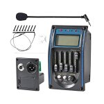 Micro de guitare acoustique, 5 bandes eq equalizer guitare prampli piezo pickup tuner avec ecran lcd ...