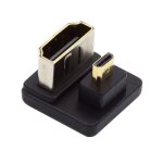 Micro hdmi mle vers hdmi femelle 4k @ 60 hz 180 degrs vers le haut adaptateur convertisseur connecteur ...