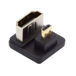 Micro hdmi mle vers hdmi femelle 4k @ 60hz 180 degrs coud vers le bas adaptateur convertisseur connecteur ...