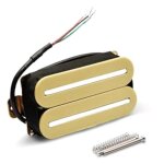 Micros humbucker a double rail chaud a manche a haut rendement jaune