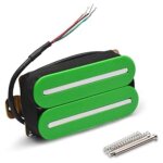 Micro manche a haut rendement, double micro humbucker hot rail vert