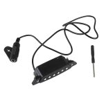 Micro de rosace a 6 trous micro de guitare rglable noir avec accessoire de tournevis pour ukull de ...