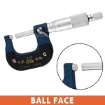 Micromtre a tte de couteau avec tte de tambour, jauge d'paisseur de paroi 0 - 25mm - type ball face ...