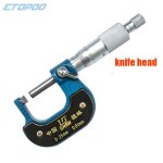 Micromtre a tte de couteau avec tte de tambour, jauge d'paisseur de paroi 0 - 25mm - type knife face ...