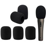 Microphone, 6 microphones anti, vent, noir, protection anti - pop, microphone en mousse, protection contre ...