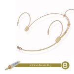 Microphone cardiode pour casque d'coute, crochet d'oreille en acier sans fil dh - f06s, micro cach ...