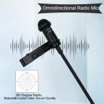 Microphone cravate pour dji mic 2 emetteurs sans fil, pour rode wireless go ii 2 / wireless pro, condensateur ...