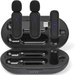 Microphone cravate sans fil - réduction du bruit, usb - c, clip - on, etui de charge - Microphone cravate sans fil - réduction du bruit, usb - c, clip - on, etui de charge -