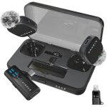 Microphone cravate sans fil pour iphone / android / pc, batterie 60h, 48 khz 24 bits, plug - play lightning ...
