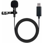 Microphone cravate usb a clipser avec cble de 2 m pour ordinateur portable, ordinateur, pc, confrence ...
