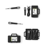 Microphone dynamique karaok� + flight case c�ble 5. 00 m 80 hz - 12 khz 600 ohm - 75 db inter marche ...