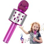 Microphone de karaok bran : micro de karaok bluetooth sans fil pour enfants