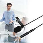 Microphone lavalier à condensateur omnidirectionnel avec pare - brise en mousse adaptateur trrs 3, 5 ... Microphone lavalier à condensateur omnidirectionnel avec pare - brise en mousse adaptateur trrs 3, 5 ...