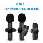 Microphone lavalier sans fil, 2. 4g, antibruit, audio, vido, statique, iphone, ipad, android, xiaomi, ...
