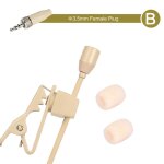 Microphone  pince lavalier beige, 3. 5mm, 3 broches, 4 broches, xlr, sans fil, mains libres, portable, ...