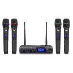 Microphones r�cepteur uhf lone audio la - mic104 double canaux 4 microphones main - 523. 7 mhz - 527. ...