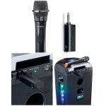Microphone sans fil avec rcepteur portable aliment par batterie - rcepteur sans fil avec connecteur ...
