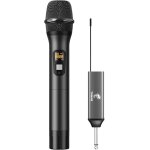 Microphone sans fil, systme uhf de micro  main en mtal avec rcepteur rechargeable, sortie 1 / 4  ...