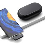 Microphone usb - c / lightning cravate sans fil plug & play avec station de charge style 1