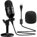 Microphone usb, cardiode condensateur microphone ordinateur pour gaming, streaming, podcasting, twitch, ...